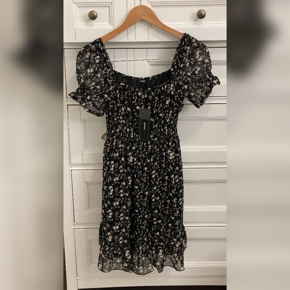 Edwin Floral Black Dress